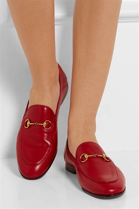 red leather gucci shoes|red Gucci shoes women.